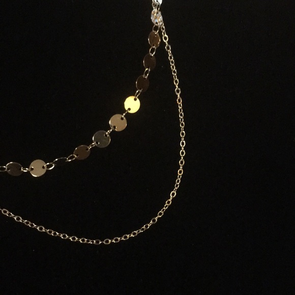 Dainty 2 layer gold choker necklace - Picture 3 of 5